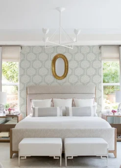 A-Street Prints Georgia Zaria Wallpaper - Light Blue