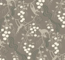 A-Street Prints Haberdashery Linden Jungle Wallpaper - Stone