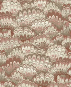 A-Street Prints Haberdashery Octavia Marbled Ink Wallpaper - Ruby