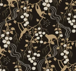 A-Street Prints Haberdashery Linden Jungle Wallpaper - Black