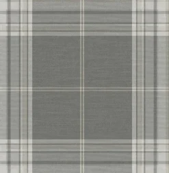 A-Street Prints Haberdashery Westley Plaid Wallpaper - Grey