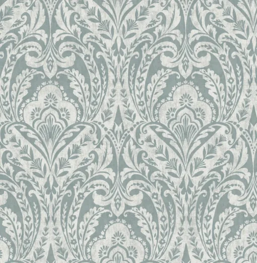 A-Street Prints Haberdashery Berkshire Damask Wallpaper - Denim