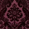A-Street Prints Haberdashery Shadow Flocked Damask Wallpaper - Merlot