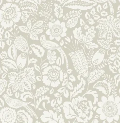 A-Street Prints Haberdashery Marta Floral Wallpaper - Beige