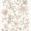 A-Street Prints Haberdashery Teonna Floral Wallpaper - Light Pink