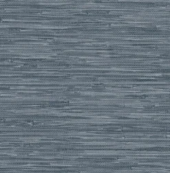 A-Street Prints Haberdashery Exhale Faux Grasscloth Wallpaper - Indigo