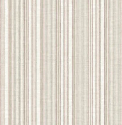 A-Street Prints Haberdashery Ayanna Striped Wallpaper - Rust