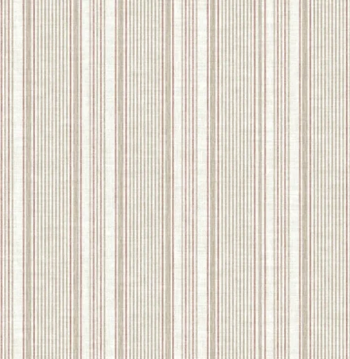 A-Street Prints Haberdashery Ayanna Striped Wallpaper - Rust
