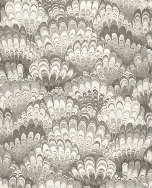 A-Street Prints Haberdashery Octavia Marbled Ink Wallpaper - Neutral