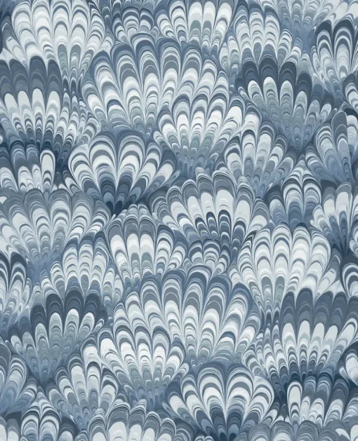 A-Street Prints Haberdashery Octavia Marbled Ink Wallpaper - Blue