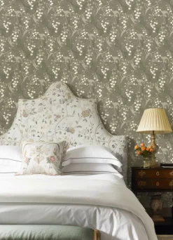 A-Street Prints Haberdashery Linden Jungle Wallpaper - Stone