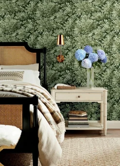 A-Street Prints Haberdashery Greenwood Wallpaper - Dark Green