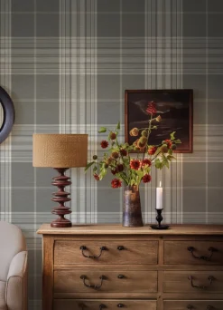 A-Street Prints Haberdashery Westley Plaid Wallpaper - Grey