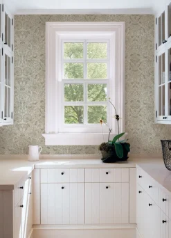 A-Street Prints Haberdashery Blanche Floral Damask Wallpaper - Neutral