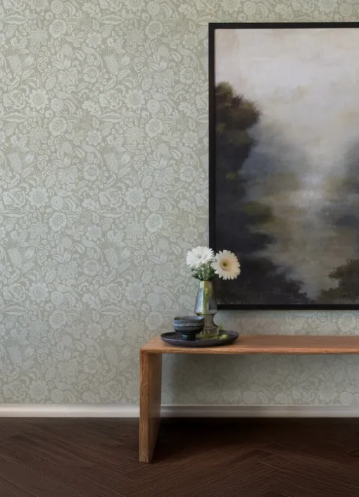 A-Street Prints Haberdashery Marta Floral Wallpaper - Beige