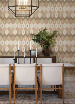 A-Street Prints Haberdashery Abilene Ikat Wallpaper - Apricot