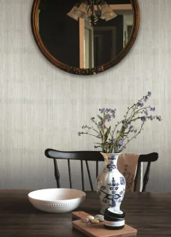 A-Street Prints Haberdashery Somerset Wallpaper - Light Grey