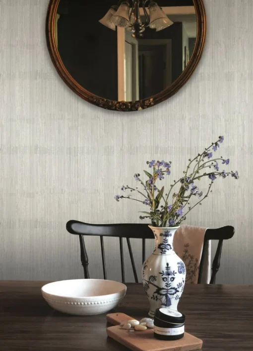A-Street Prints Haberdashery Somerset Wallpaper - Light Grey
