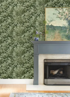 A-Street Prints Haberdashery Greenwood Wallpaper - Dark Green