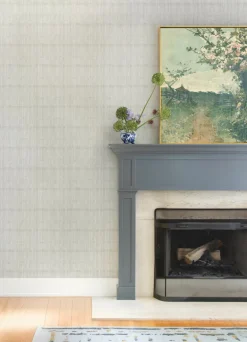 A-Street Prints Haberdashery Somerset Wallpaper - Light Grey