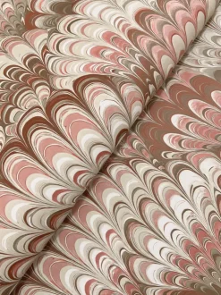 A-Street Prints Haberdashery Octavia Marbled Ink Wallpaper - Ruby