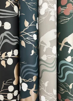 A-Street Prints Haberdashery Linden Jungle Wallpaper - Black