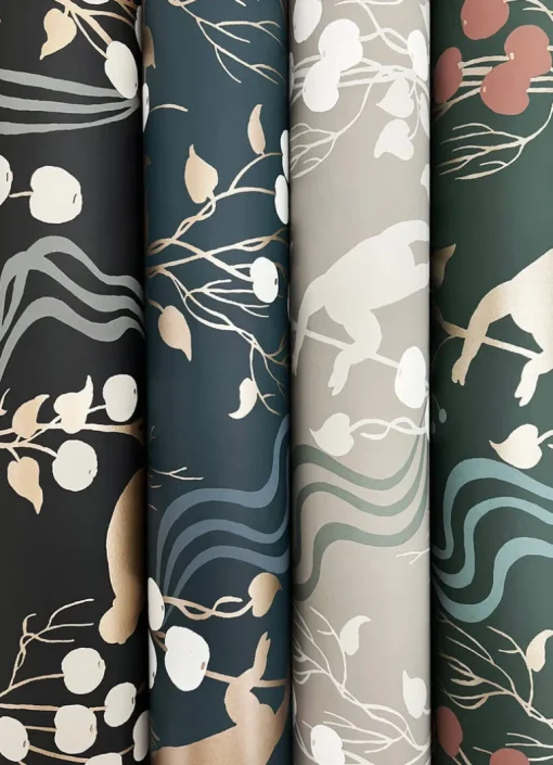 A-Street Prints Haberdashery Linden Jungle Wallpaper - Black