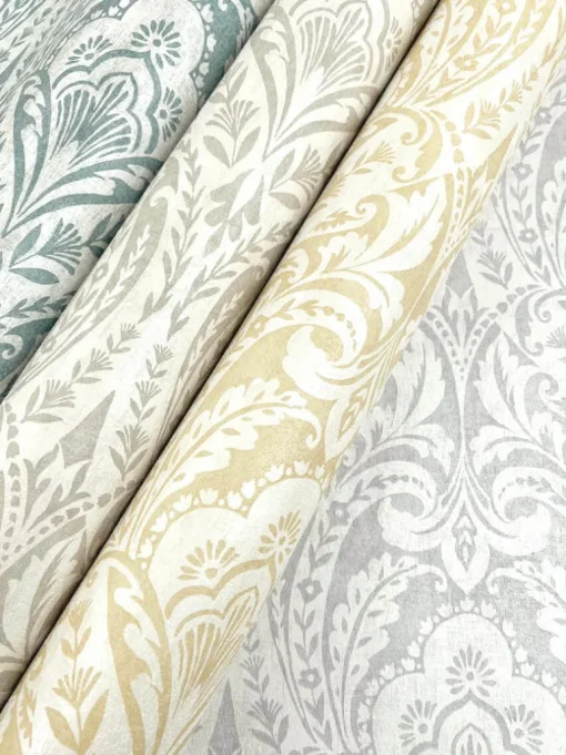 A-Street Prints Haberdashery Berkshire Damask Wallpaper - Denim