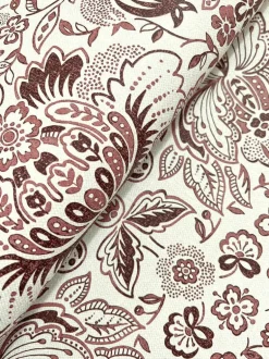 A-Street Prints Haberdashery Blanche Floral Damask Wallpaper - Plum
