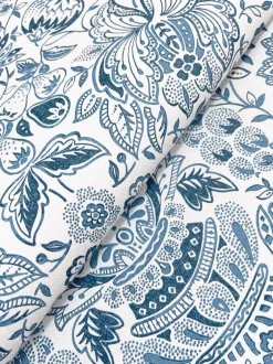 A-Street Prints Haberdashery Blanche Floral Damask Wallpaper - Blue