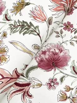 A-Street Prints Haberdashery Teonna Floral Wallpaper - Raspberry