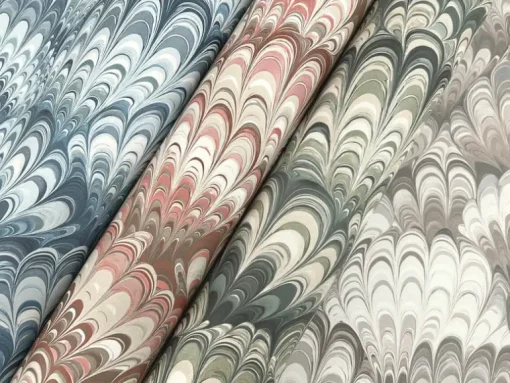 A-Street Prints Haberdashery Octavia Marbled Ink Wallpaper - Blue