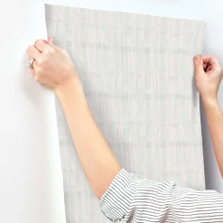 A-Street Prints Haberdashery Somerset Wallpaper - Light Grey