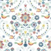 A-Street Prints Hannah Britt Damask Wallpaper - Multicolor