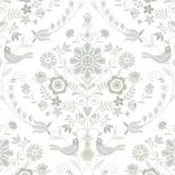 A-Street Prints Hannah Britt Damask Wallpaper - Neutral