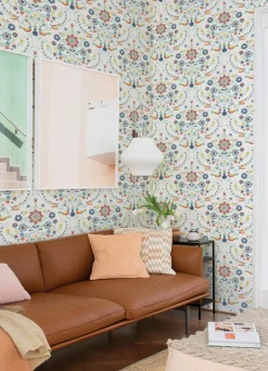 A-Street Prints Hannah Britt Damask Wallpaper - Multicolor