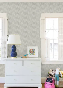 A-Street Prints Hannah Erik Building Blocks Wallpaper - Light Grey