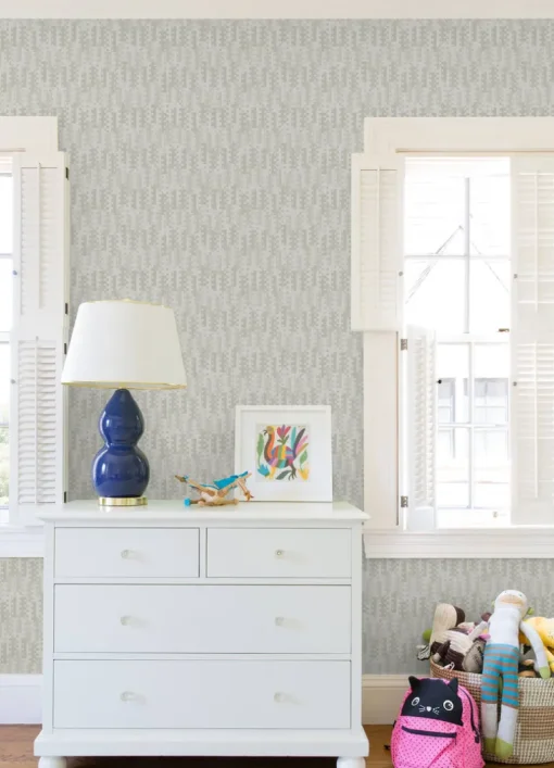 A-Street Prints Hannah Erik Building Blocks Wallpaper - Light Grey