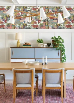 A-Street Prints Hannah Fika Blissful Birds & Blooms Wallpaper - Plum