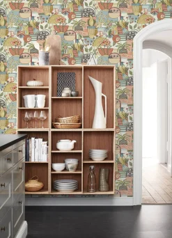 A-Street Prints Hannah Fika Blissful Birds & Blooms Wallpaper - Mustard