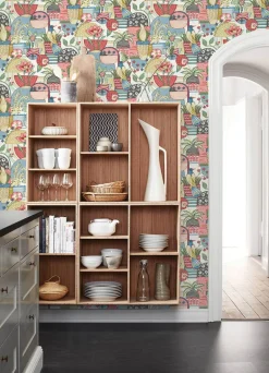 A-Street Prints Hannah Fika Blissful Birds & Blooms Wallpaper - Rose