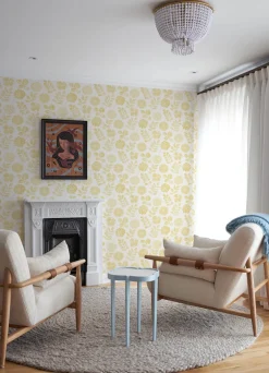 A-Street Prints Hannah Inge Floral Print Wallpaper - Yellow