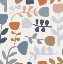 A-Street Prints Hannah Juni Abstract Tulips Wallpaper - Orange