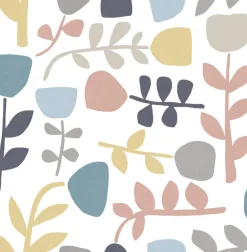 A-Street Prints Hannah Juni Abstract Tulips Wallpaper - Pastel