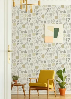 A-Street Prints Hannah Juni Abstract Tulips Wallpaper - Neutral