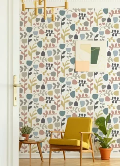 A-Street Prints Hannah Juni Abstract Tulips Wallpaper - Pastel