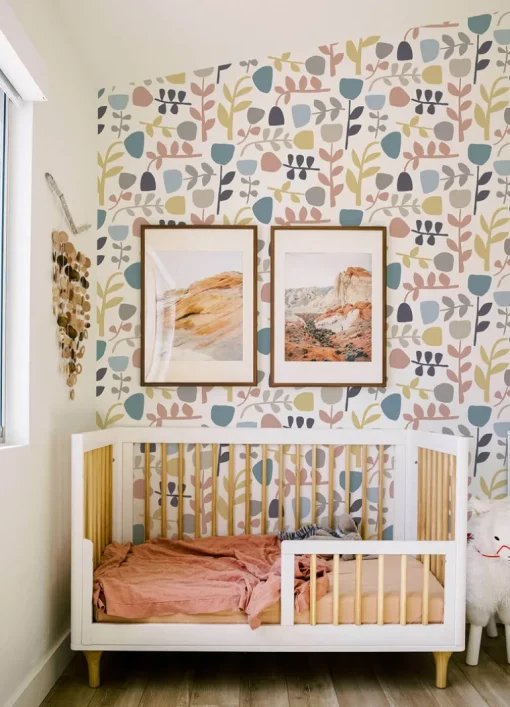 A-Street Prints Hannah Juni Abstract Tulips Wallpaper - Pastel