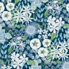 A-Street Prints Hannah Karina Wildflower Garden Wallpaper - Blue