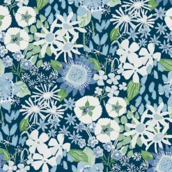 A-Street Prints Hannah Karina Wildflower Garden Wallpaper - Blue