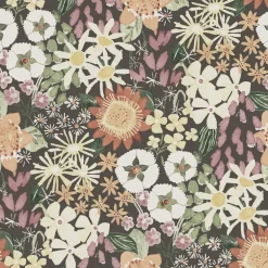 A-Street Prints Hannah Karina Wildflower Garden Wallpaper - Rasberry